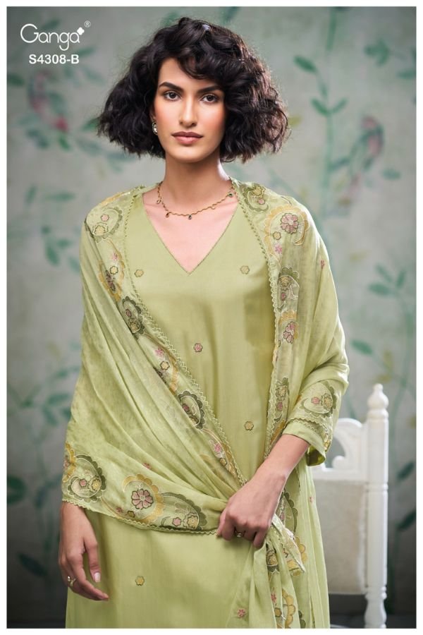 Ganga Fashion Aviya S4308 Habutai Silk Suits S4308-B