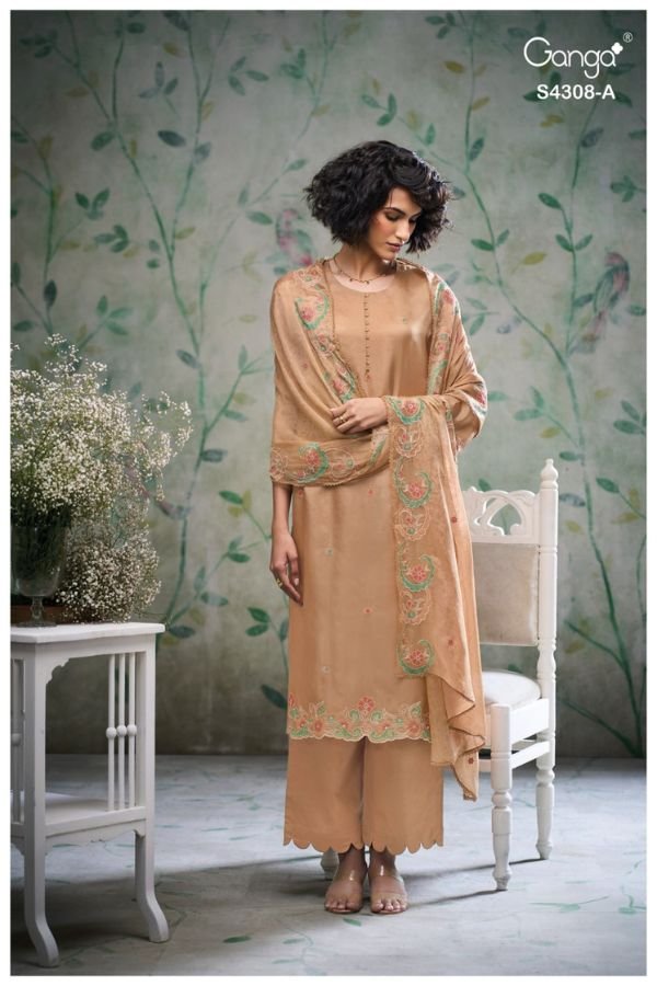 Ganga Fashion Aviya S4308 Habutai Silk Suits S4308-A