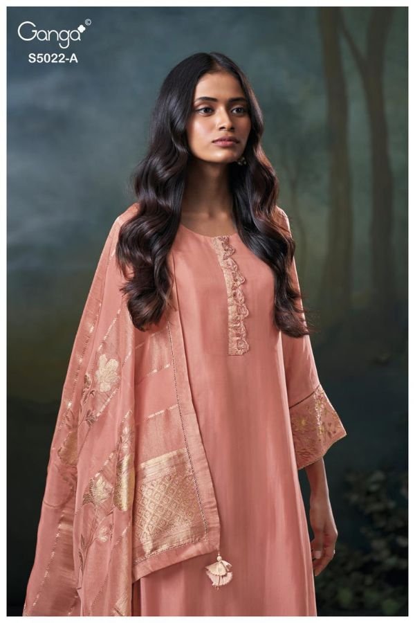 Ganga Fashion Chrysa S5022 Habutai Silk Suits S5022-A