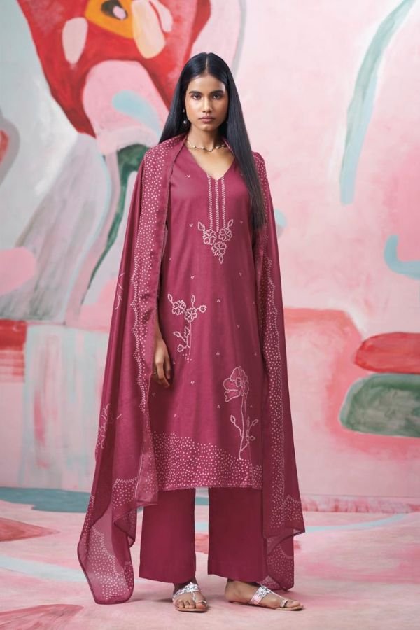 Ganga Fashion Cressa S5045 Cotton Satin Suit S5045-B