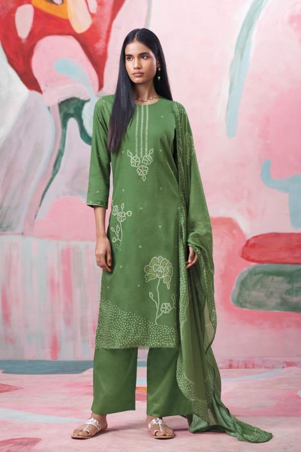 Ganga Fashion Cressa S5045 Cotton Satin Suit S5045-C