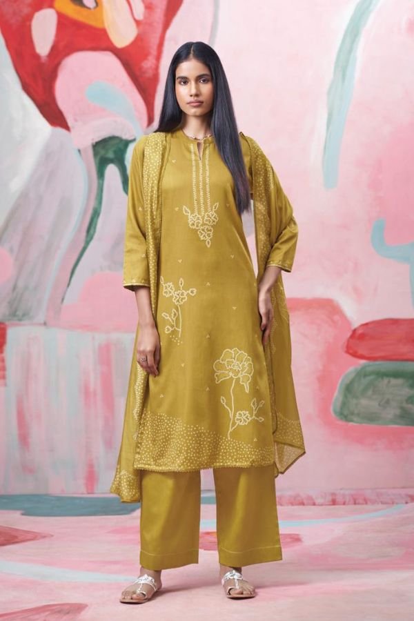 Ganga Fashion Cressa S5045 Cotton Satin Suit S5045-D