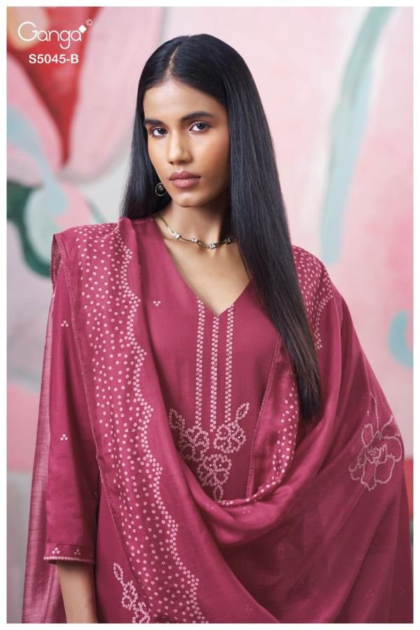 Ganga Fashion Cressa S5045 Cotton Satin Suit S5045-B