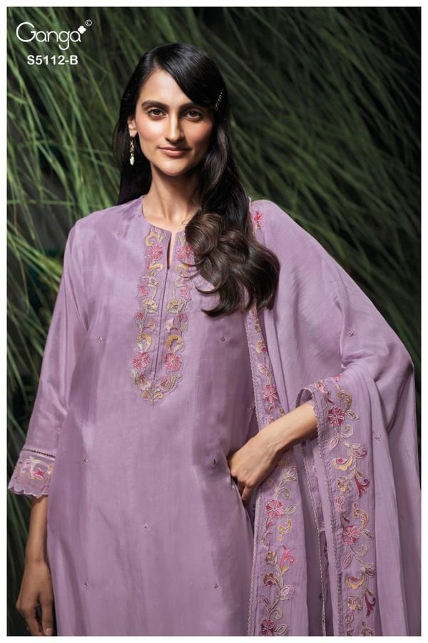 Ganga Fashion Dariah S5112 Habutai Silk Suits S5112-B