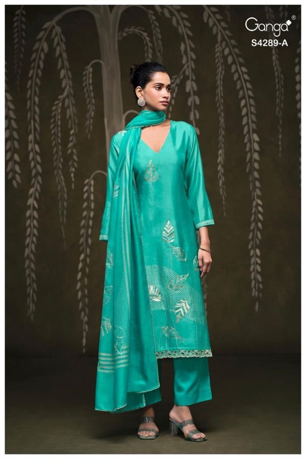 Ganga Fashion Deisha S4289 Russian Silk Ladies Suit S4289-A