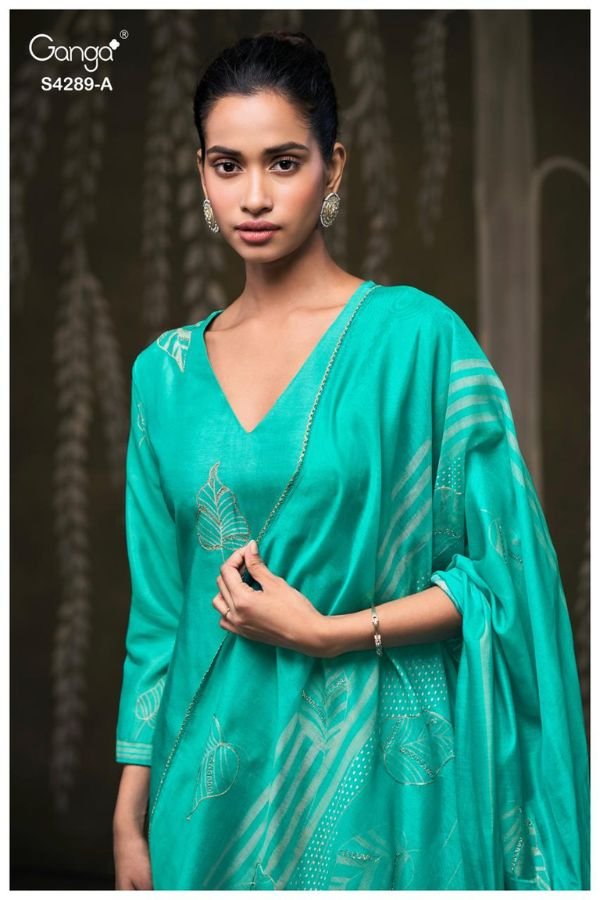 Ganga Fashion Deisha S4289 Russian Silk Ladies Suit S4289-A