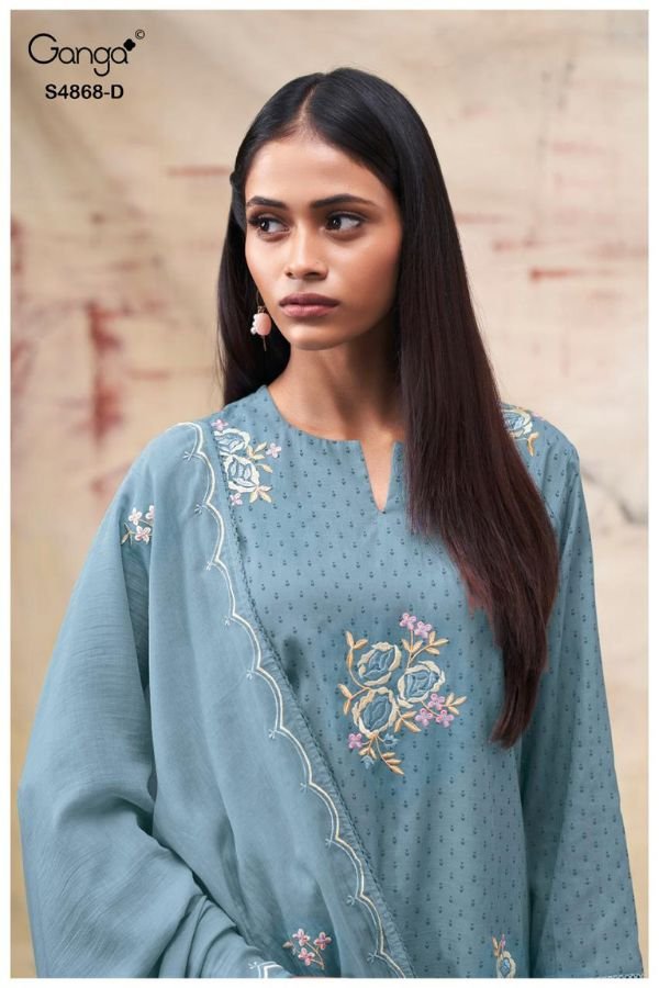 Ganga Fashion Divanshi S4868 Premium Pure Mul Suit S4868-D
