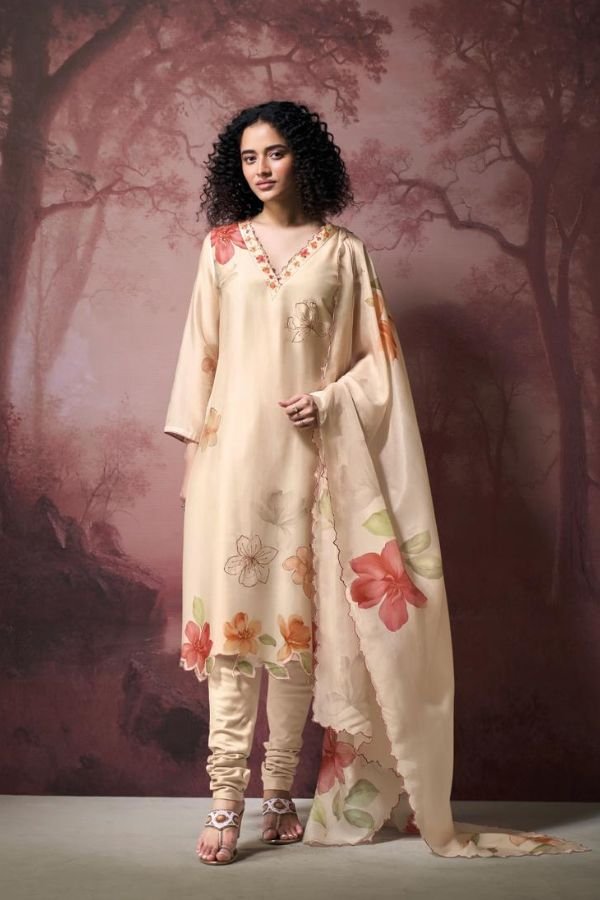 Ganga Fashion Ekthara S4203 Silk Satin Ladies Suit S4203-A