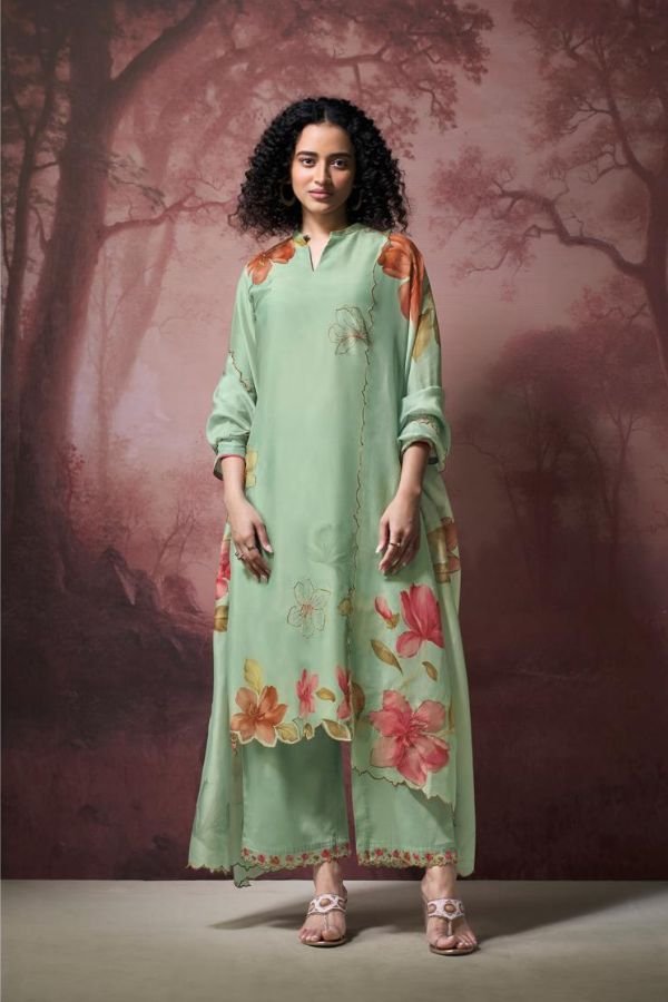 Ganga Fashion Ekthara S4203 Silk Satin Ladies Suit S4203-B