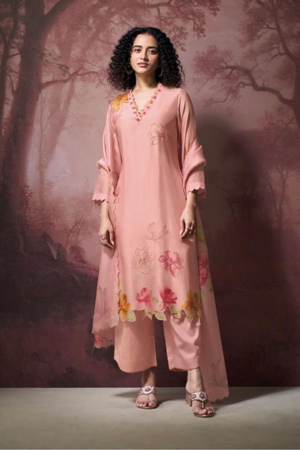 Ganga Fashion Ekthara S4203 Silk Satin Ladies Suit S4203-C