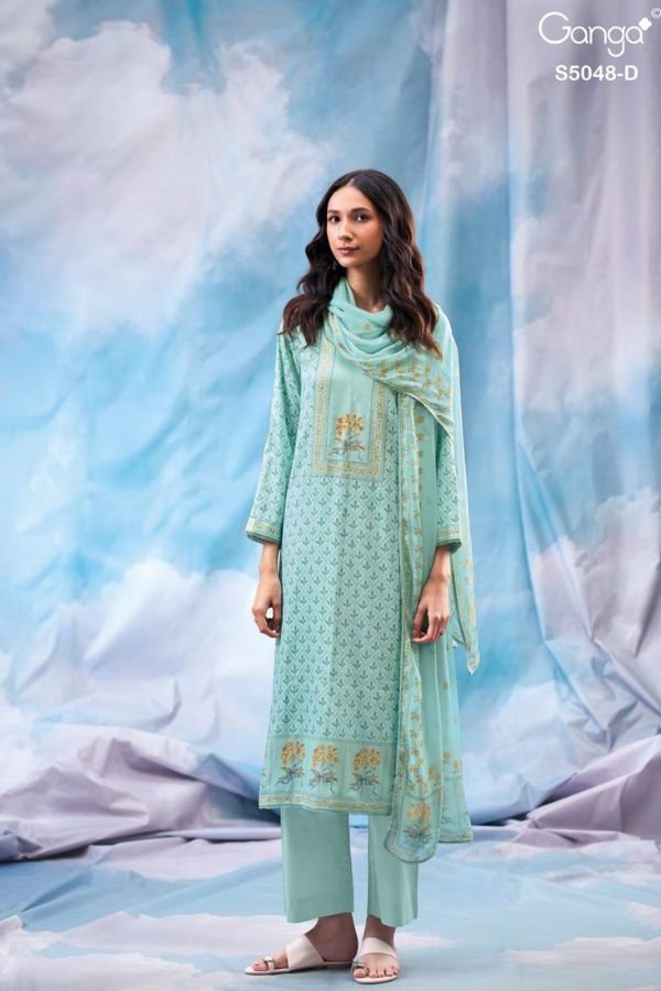 Ganga Fashion Faanvi S5048 Cotton Satin Suit S5048-D