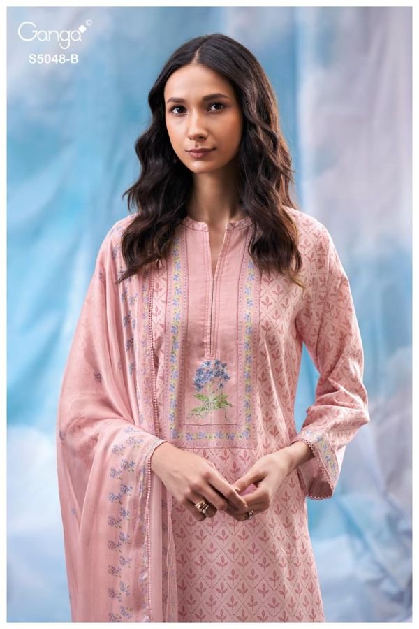 Ganga Fashion Faanvi S5048 Cotton Satin Suit S5048-B