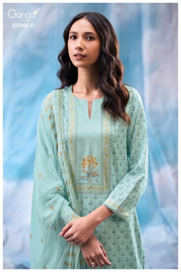 Ganga Fashion Faanvi S5048 Cotton Satin Suit S5048-D