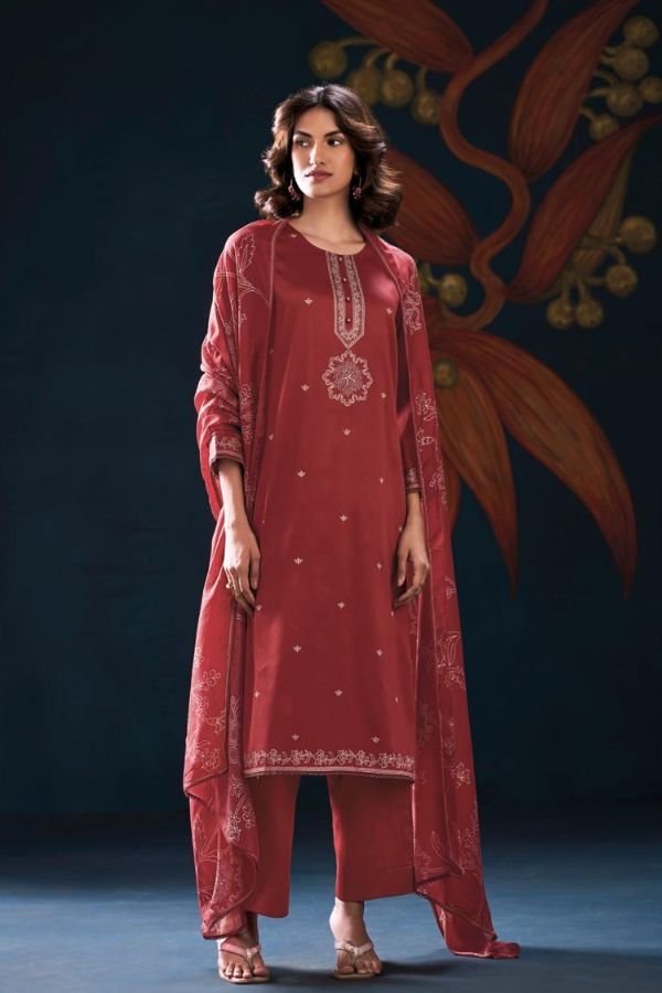 Ganga Fashion Gulrukh S5027 Cotton Satin Suit S5027-D