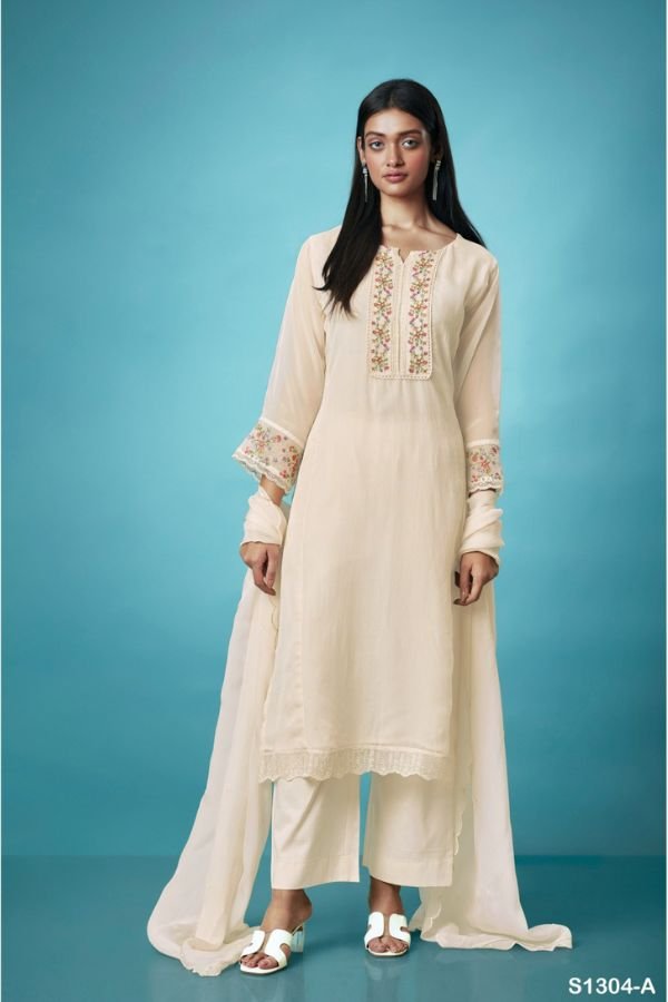 Ganga Fashion Hanna S1304 Premium Organza Suit S1304-A