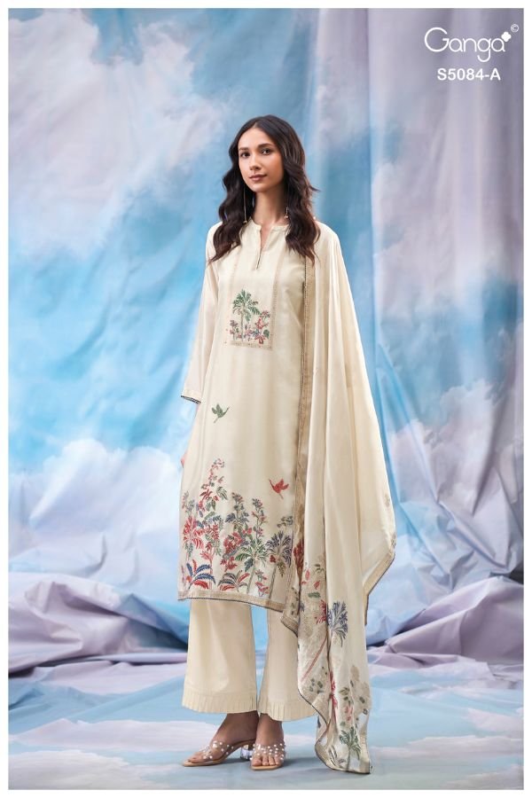 Ganga Fashion Iryana S5084 Silk Ladies Suit S5084-A