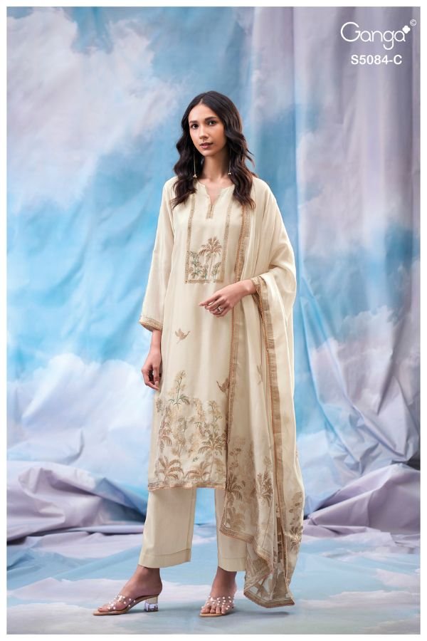 Ganga Fashion Iryana S5084 Silk Ladies Suit S5084-C