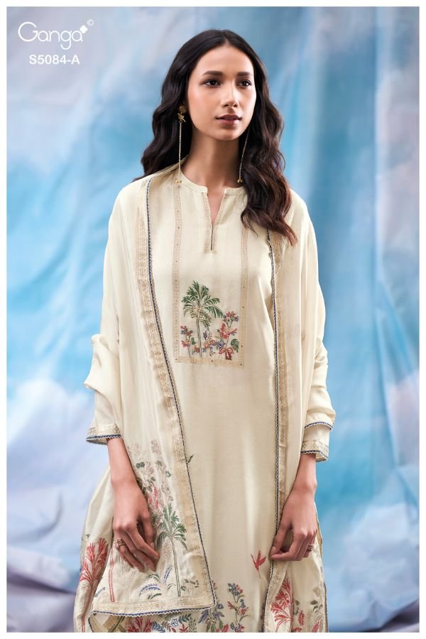 Ganga Fashion Iryana S5084 Silk Ladies Suit S5084-A