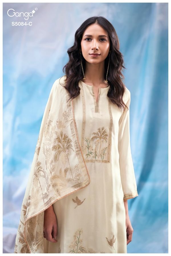 Ganga Fashion Iryana S5084 Silk Ladies Suit S5084-C