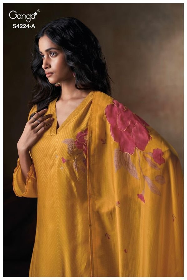 Ganga Fashion Ishvika S4224 Bemberg Habutai Suits S4224-A