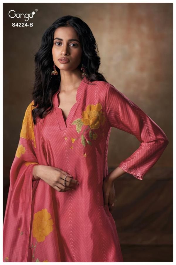 Ganga Fashion Ishvika S4224 Bemberg Habutai Suits S4224-B