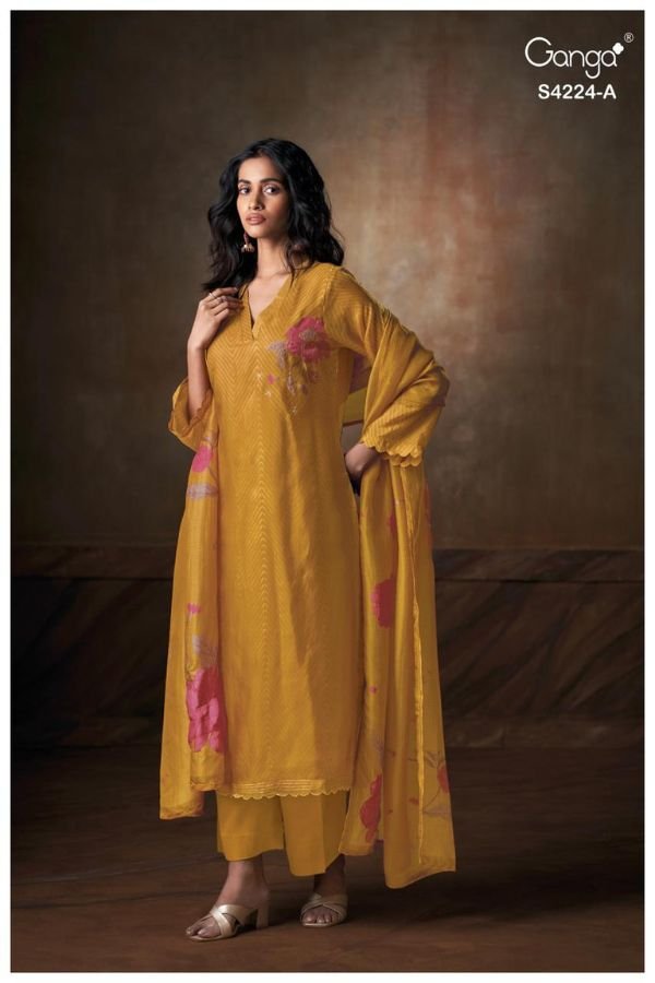 Ganga Fashion Ishvika S4224 Bemberg Habutai Suits S4224-A