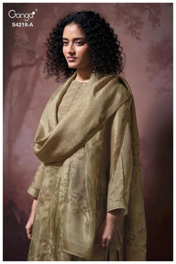 Ganga Fashion Ivella S4218 Premium Pure Silk Suit S4218-A