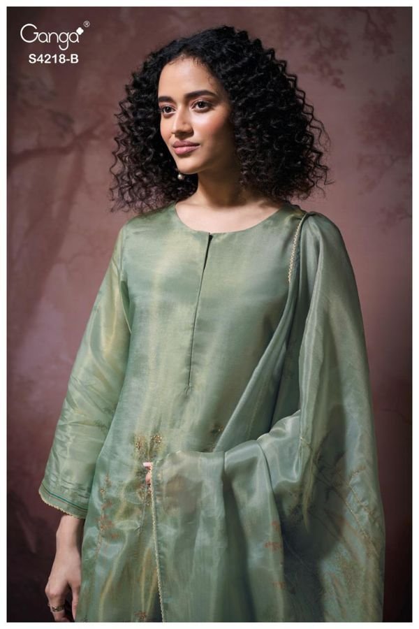 Ganga Fashion Ivella S4218 Premium Pure Silk Suit S4218-B