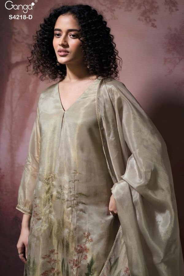 Ganga Fashion Ivella S4218 Premium Pure Silk Suit S4218-D