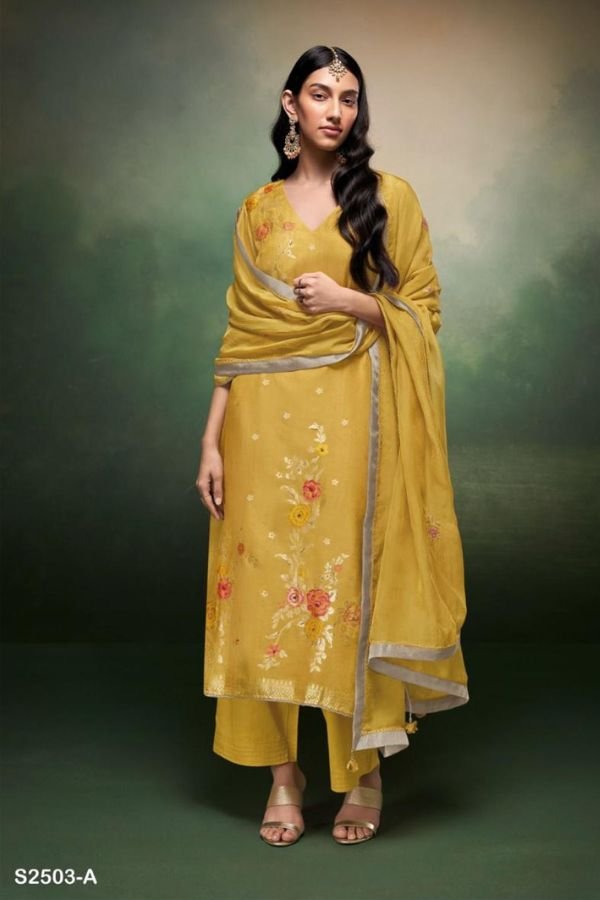 Ganga Fashion Jasvee S2503 Premium Viscose Silk Suit S2503-A