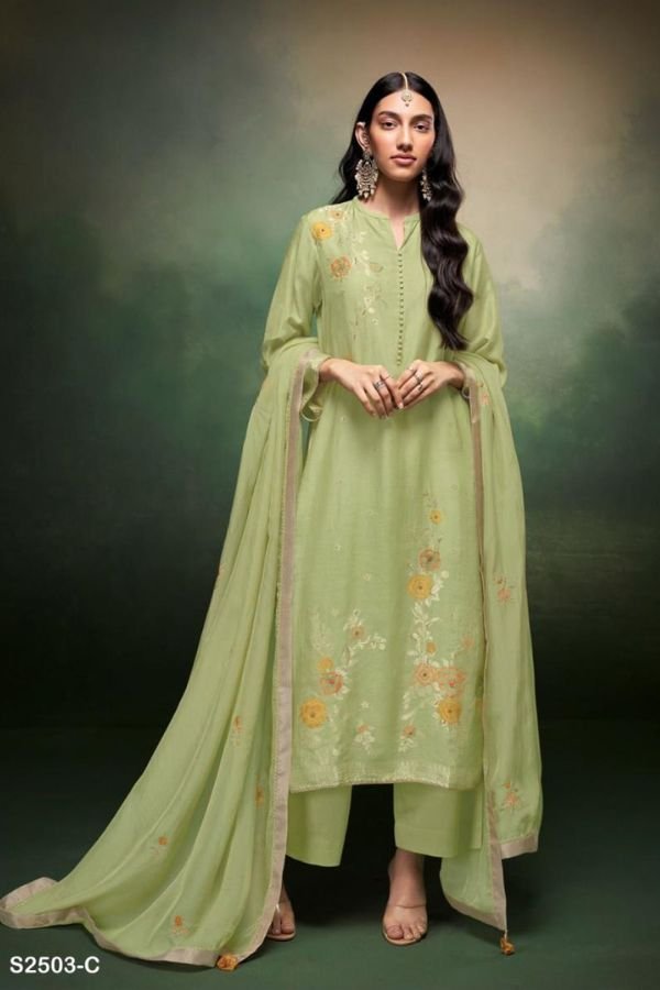 Ganga Fashion Jasvee S2503 Premium Viscose Silk Suit S2503-C