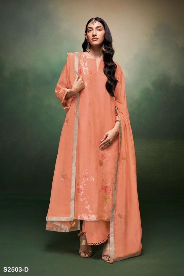 Ganga Fashion Jasvee S2503 Premium Viscose Silk Suit S2503-D