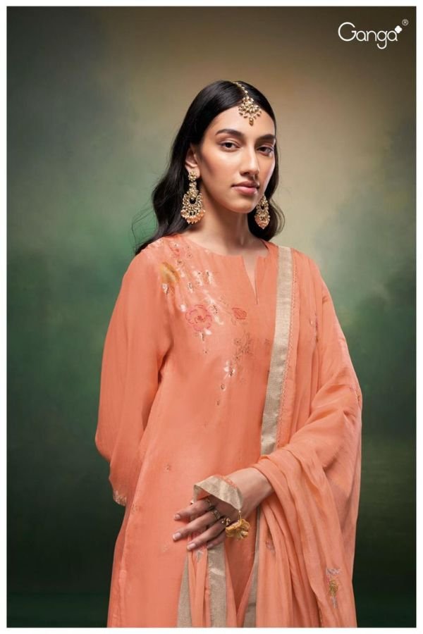 Ganga Fashion Jasvee S2503 Premium Viscose Silk Suit S2503-D