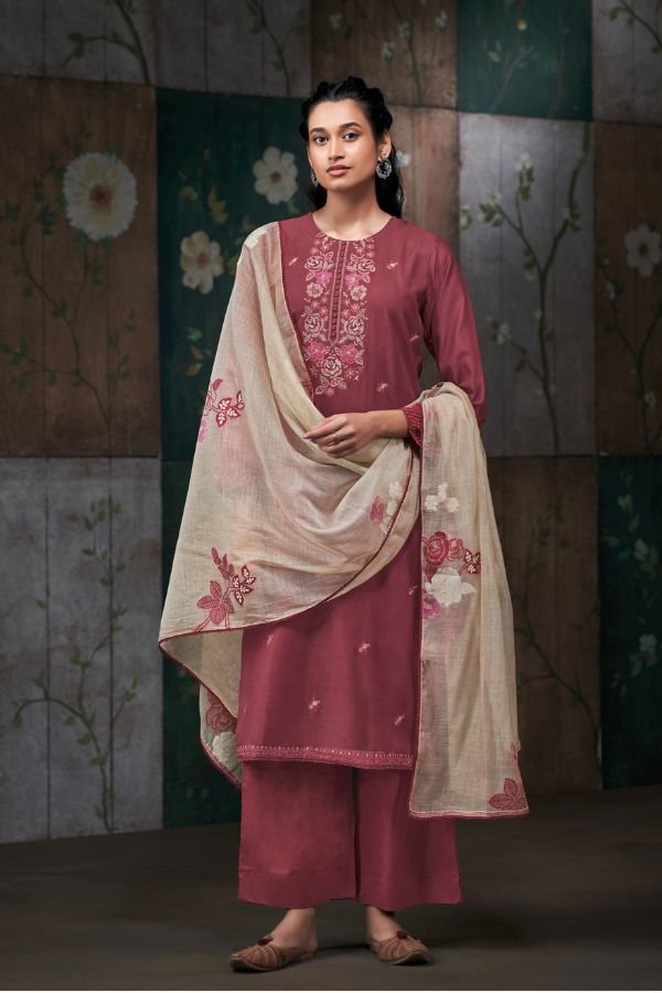 Ganga Fashion Kalista S4761 Silk Satin Ladies Suits S4761-A