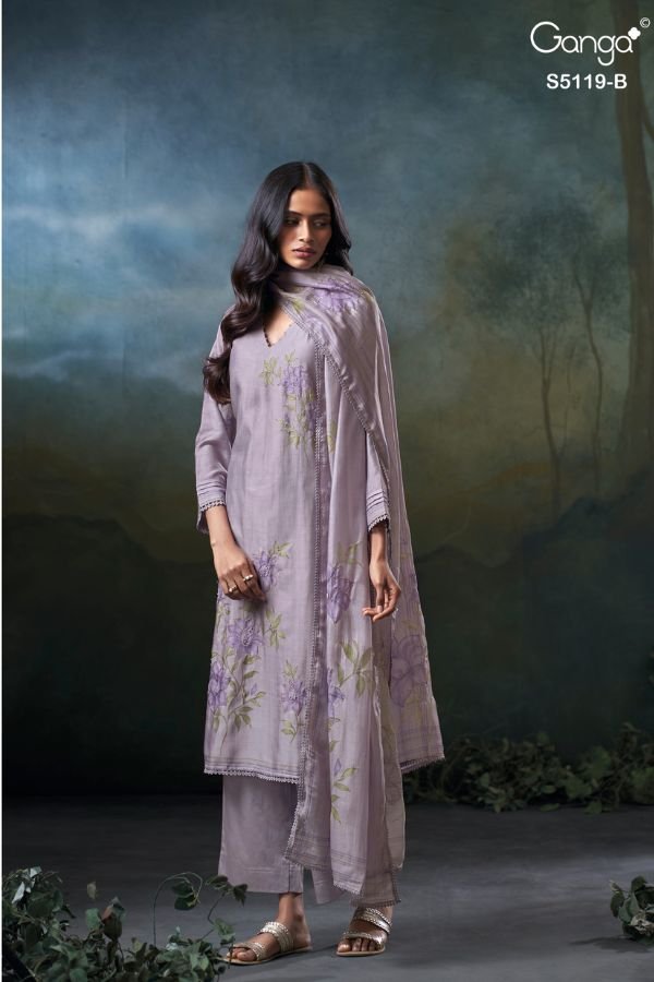 Ganga Fashion Malia S5119 Premium Pure Silk Suit S5119-B