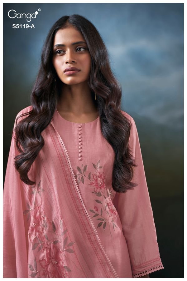 Ganga Fashion Malia S5119 Premium Pure Silk Suit S5119-A