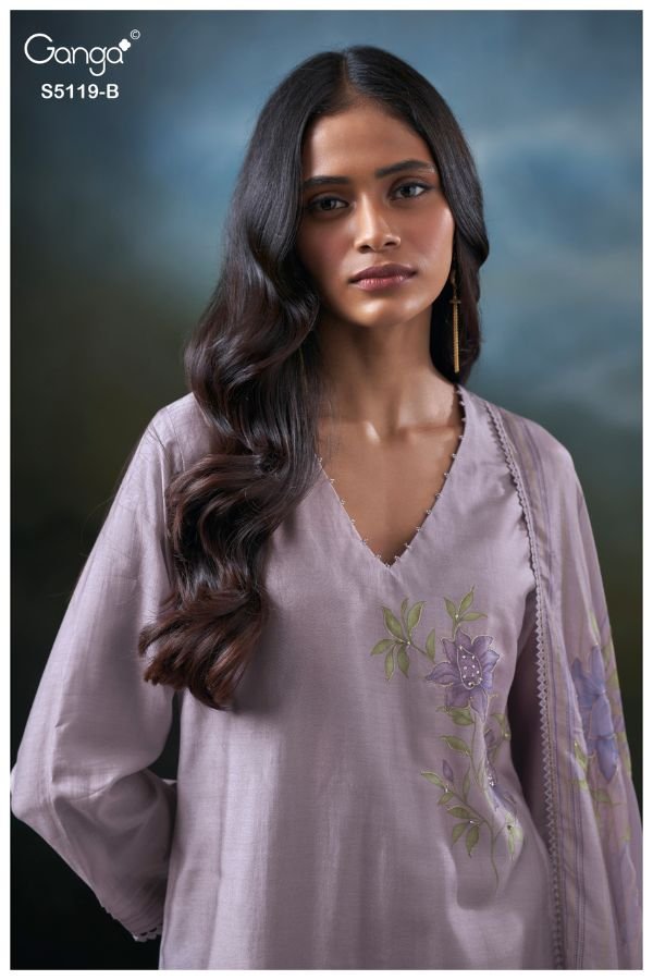 Ganga Fashion Malia S5119 Premium Pure Silk Suit S5119-B