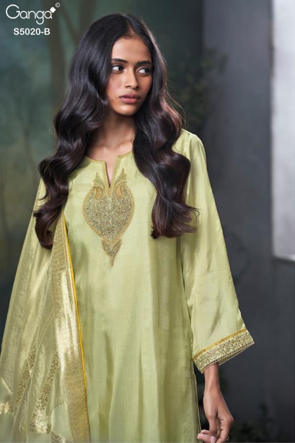 Ganga Fashion Meloni S5020 Habutai Silk Suits S5020-B
