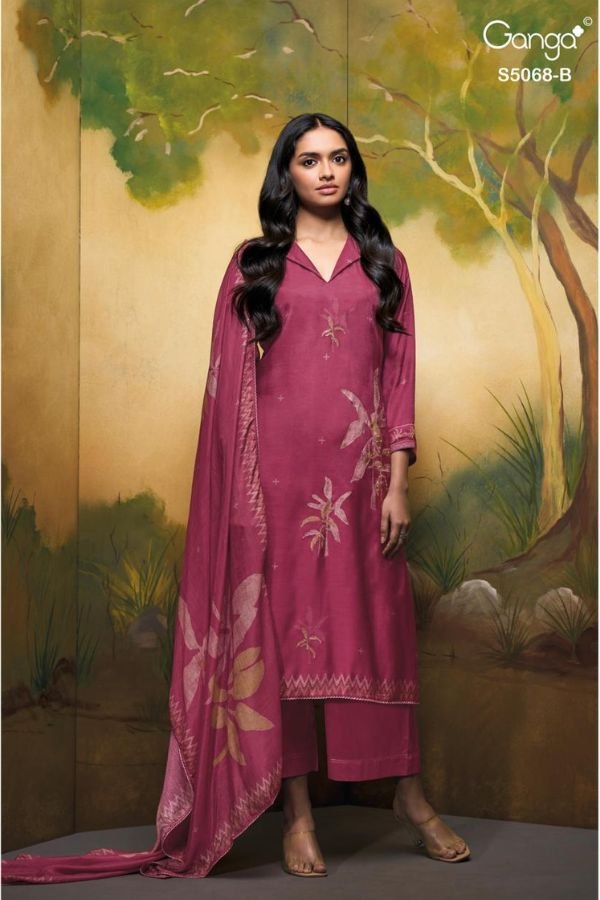 Ganga Fashion Nylah S5068 Premium Pure Silk Suit S5068-B