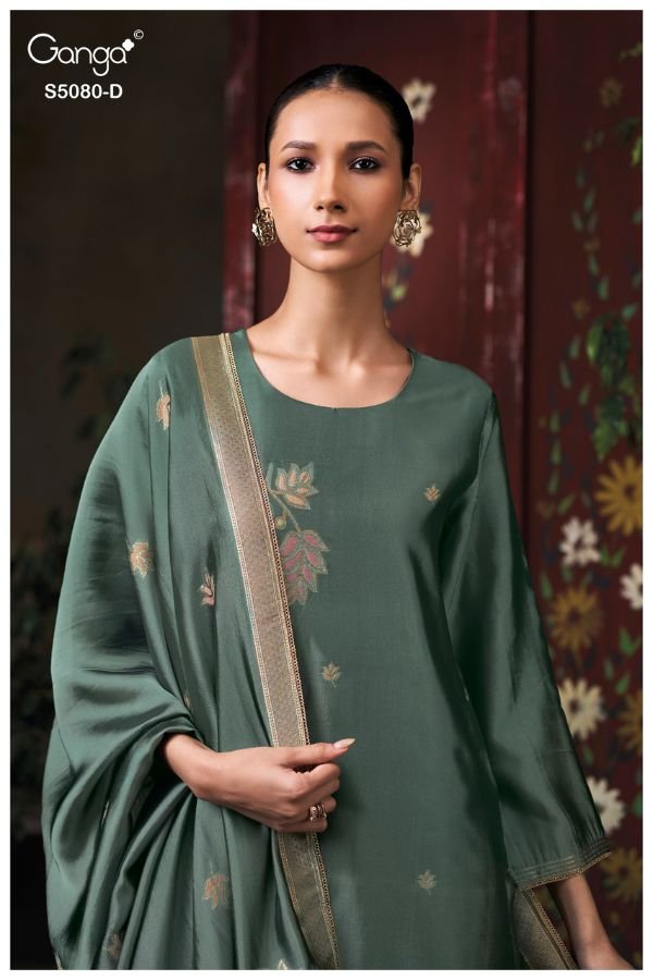 Ganga Fashion Saoirse S5080 Silk Salwar Suits S5080-D Ganga Fashion Saoirse S5080 Silk Salwar Suit S5080-D
