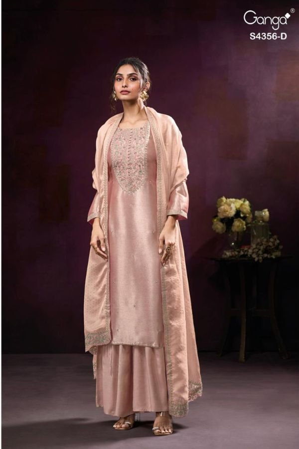 Ganga Fashion Tveya S4356 Premium Pure Silk Suit S4356-D