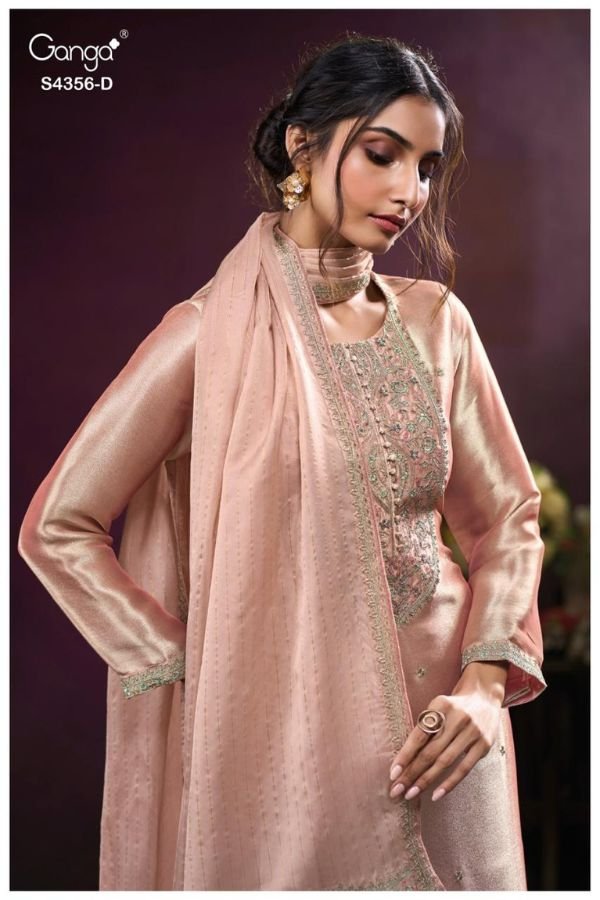 Ganga Fashion Tveya S4356 Premium Pure Silk Suit S4356-D