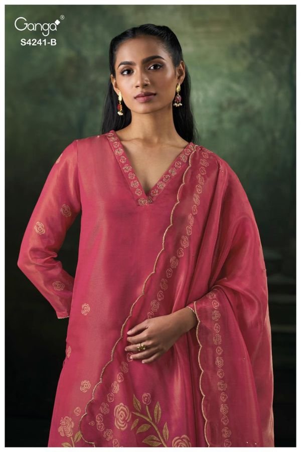 Ganga Fashion Vionara S4241 Premium Pure Silk Suit S4241-B