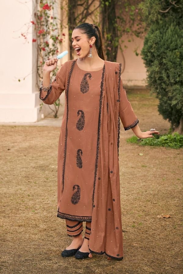 Jay Vijay Prints Dorika Premium Malai Chanderi Suit 10863