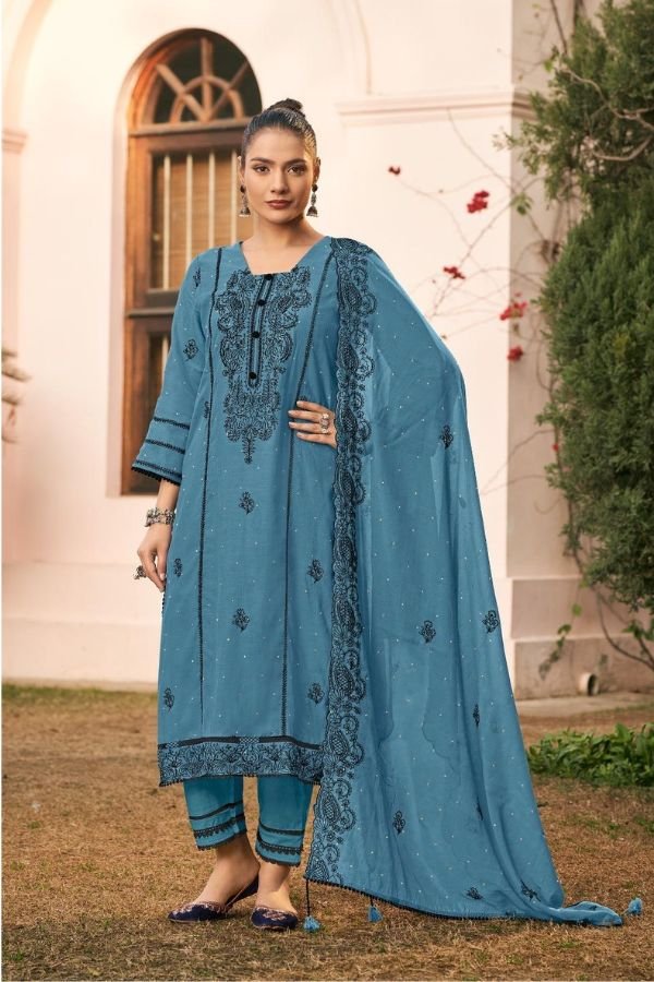 Jay Vijay Prints Dorika Premium Malai Chanderi Suit 10866