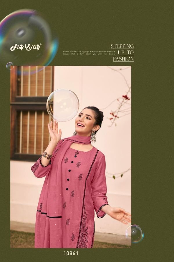 Jay Vijay Prints Dorika Premium Malai Chanderi Suit 10861