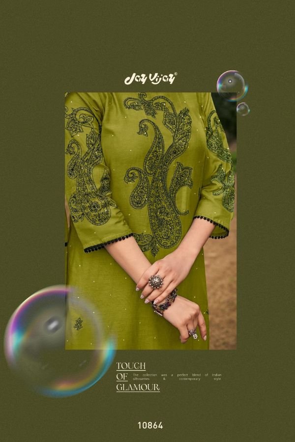 Jay Vijay Prints Dorika Premium Malai Chanderi Suit 10864