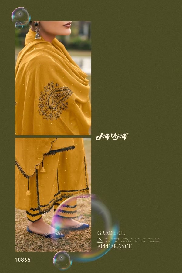 Jay Vijay Prints Dorika Premium Malai Chanderi Suit 10865
