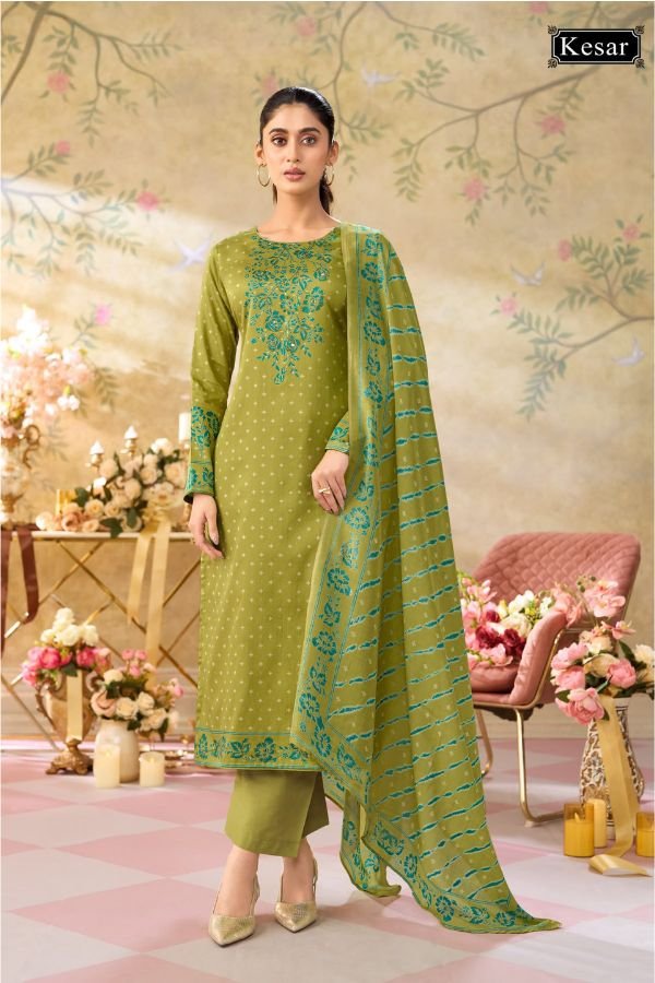 Kesar Karachi Kareena Vol 637 Jam Satin Printed Suit 2001
