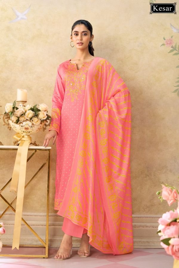 Kesar Karachi Kareena Vol 637 Jam Satin Printed Suit 2003